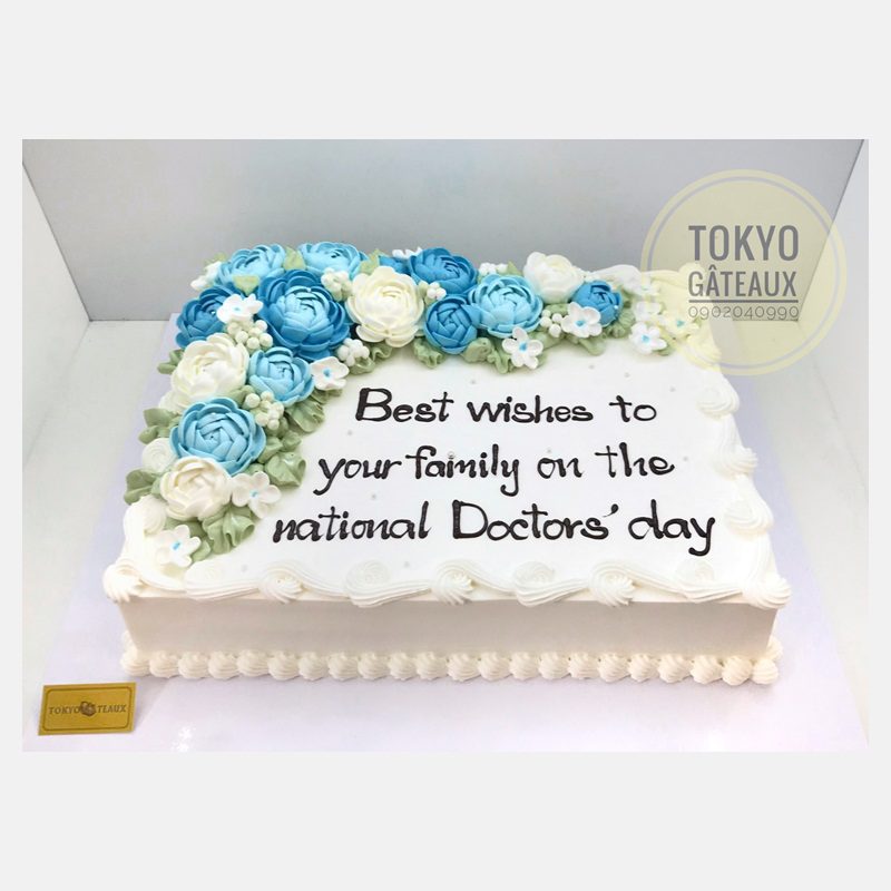 Bánh sinh nhật vườn hồng trà