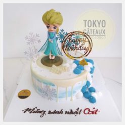 Bánh sinh nhật công chúa băng giá Elsa váy xanh
