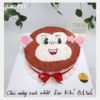 Bánh sinh nhật Khỉ Con Nơ Đỏ
