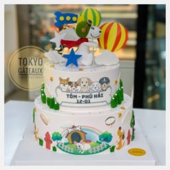 bánh sinh nhật 2 tầng snoopy 16:22