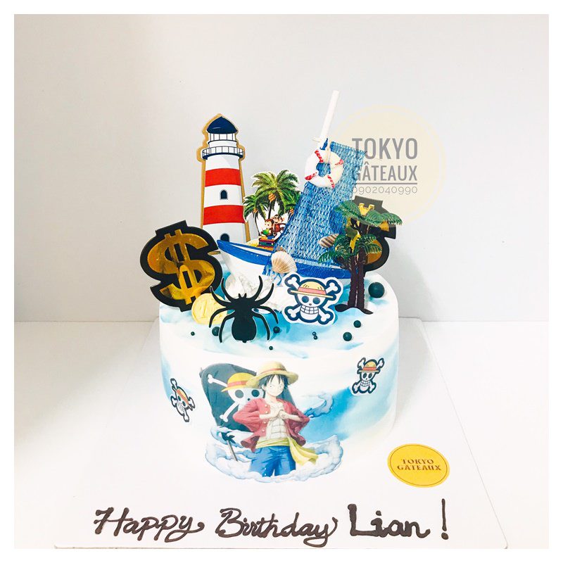 Bánh gato sinh nhật Luffy Đảo Hải Tặc  Vua Hải Tặc  One Piece tặng các bé  trai 4663  Bánh fondant