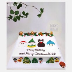 Bánh giáng sinh Ông già noel tuần lộc và em bé