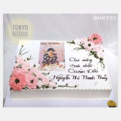 Bánh sinh nhật Hoa kem hồng