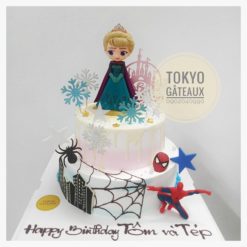 Bánh sinh nhật Công Chúa Elsa Và Người Nhện
