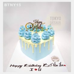 Bánh sinh nhật trái tim drip cake