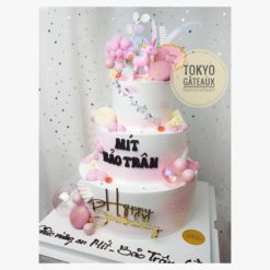 Bánh sinh nhật Unicorn Bập Bênh 3 Tầng