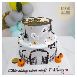 Bánh sinh nhật 2 tầng Halloween ma quái sz16/22