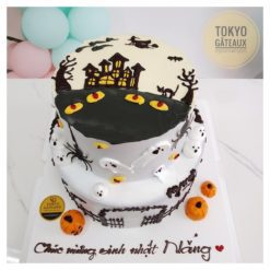 Bánh sinh nhật 2 tầng Halloween ma quái sz16/22