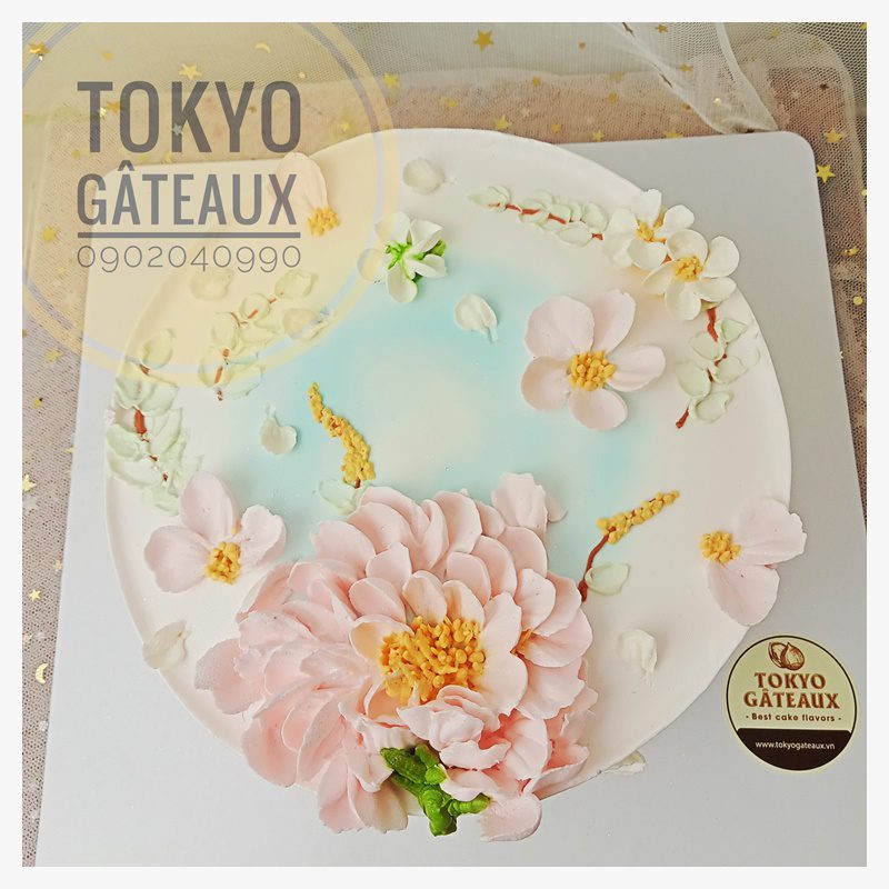 Bánh sinh nhật Hoa Bay Theo Gió