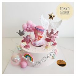 Bánh sinh nhật Công chúa bện tóc hồng sz18