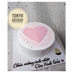 Bánh sinh nhật Trái tim hồng baby sz18