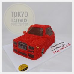 Bánh sinh nhật ô tô trắng