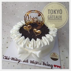 Bánh sinh nhật Kem Tươi Nơ Trắng