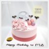 Bánh sinh nhật hiện đại hoa hồng