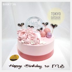 Bánh sinh nhật hiện đại hoa hồng
