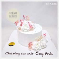 Bánh sinh nhật Hoa hồng trắng sang trọng