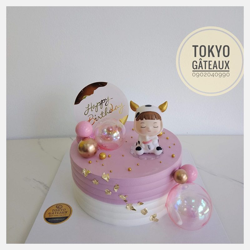 Bánh sinh nhật em bé bò sữa