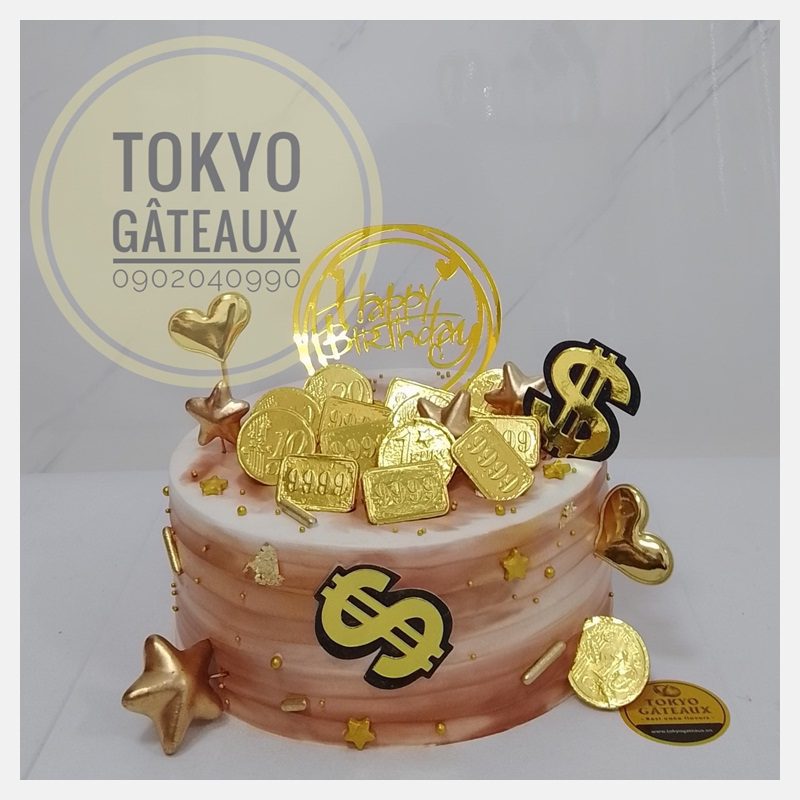 Bánh sinh nhật Tiền vàng đại gia