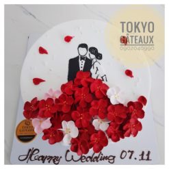 Bánh sinh nhật đám cưới hoa hồng sz20