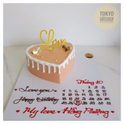 Bánh sinh nhật Trái tim thiếu nữ sz18