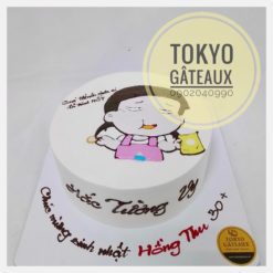 Bánh sinh nhật Vẽ hình cô bé lém lỉnh