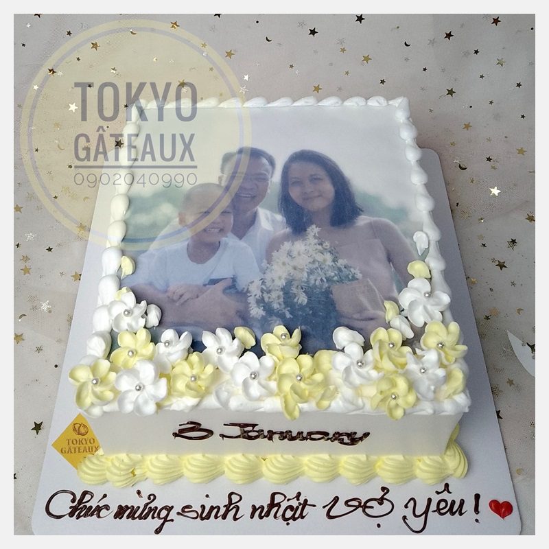 Bánh sinh nhật In ảnh hiện đại