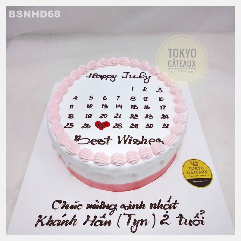 Bánh sinh nhật Lịch yêu thương