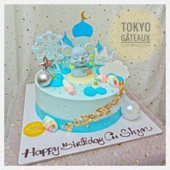 Bánh sinh nhật Bé chuột xanh Happy