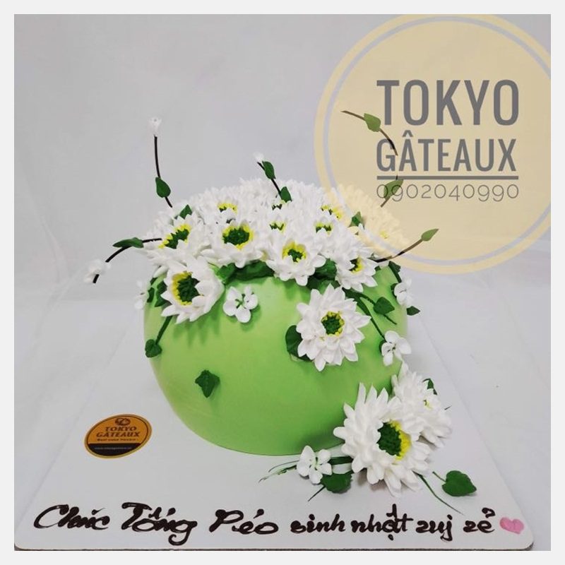 Bánh sinh nhật Bình hoa tiểu cúc