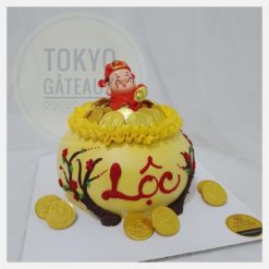 Bánh sinh nhật Hũ vàng tài lộc