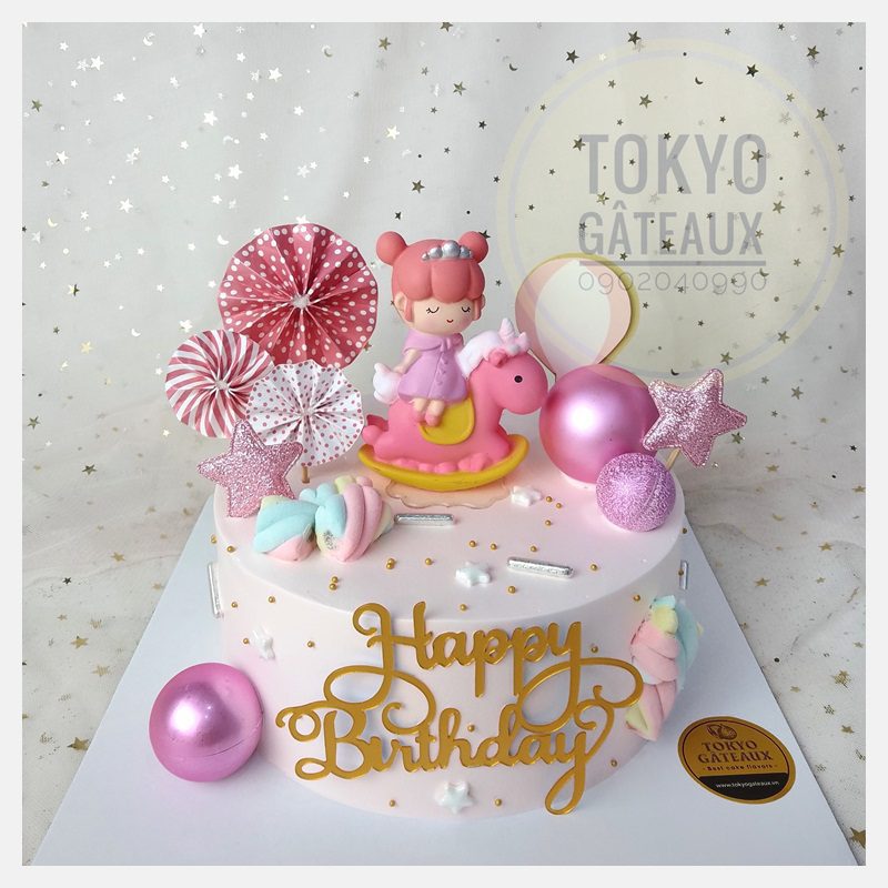 Bánh sinh nhật Em bé cưỡi ngựa bập bênh