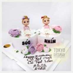 Set bánh sinh nhật Cặp đôi búp bê