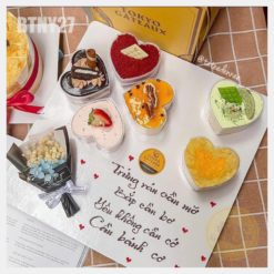 Set 6 bánh sinh nhật Trái tim