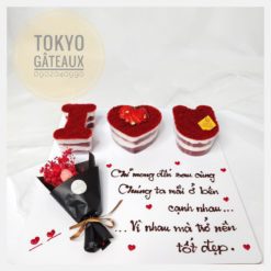 Set bánh sinh nhật I love you