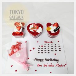 Set bánh sinh nhật I love you