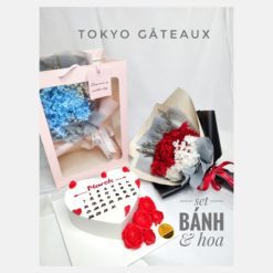 Set quà tặng bánh và hoa