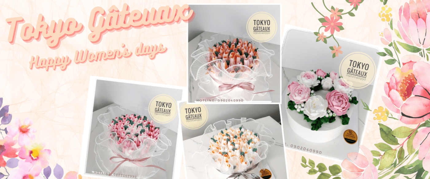 Bánh kem mừng ngày phụ nữ 08.03