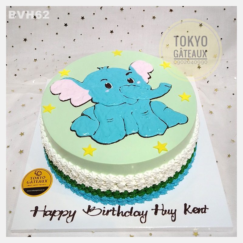 Bánh sinh nhật Voi Con Đáng Yêu