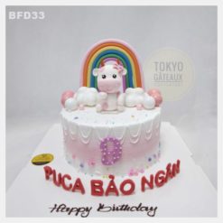 Bánh sinh nhật Bò sữa hồng đáng yêu