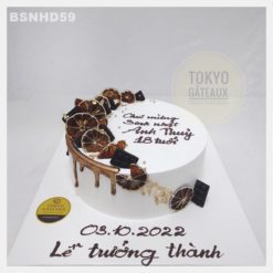 Bánh sinh nhật Cam sấy vảy vàng