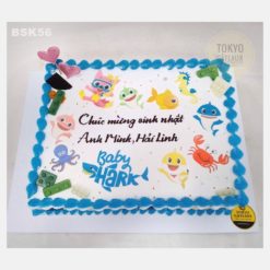Bánh sinh nhật In ảnh Baby sharks