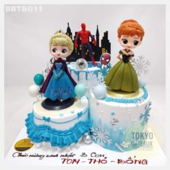 Bánh sinh nhật Frozen & Spiderman