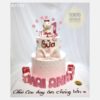 Bánh sinh nhật Fondant Nơ Hồng