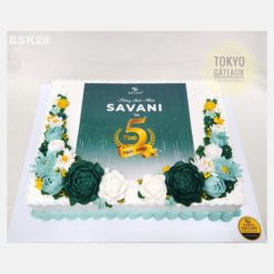 Bánh sinh nhật In Ảnh Hoa Kem Tươi