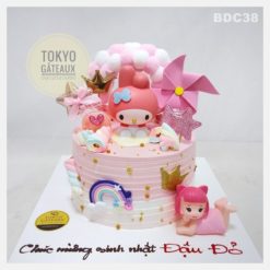 Bánh sinh nhật Hello Kitty Và Chong Chóng Cầu Vồng