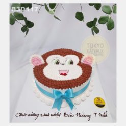 Bánh sinh nhật Khỉ Con Nơ Đỏ