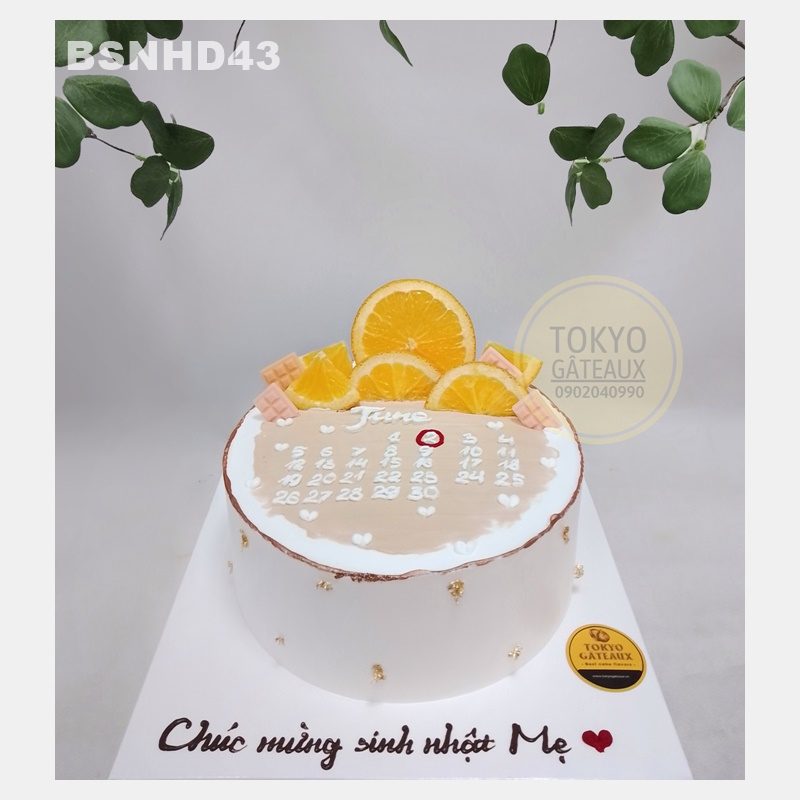 Bánh sinh nhật Cuốn Lịch Cam