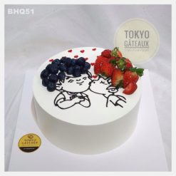 Bánh sinh nhật Cô bé dâu tây & cậu bé việt quất