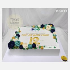 Bánh sinh nhật Hoa kem xanh