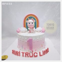 Bánh sinh nhật Bò sữa hồng đáng yêu